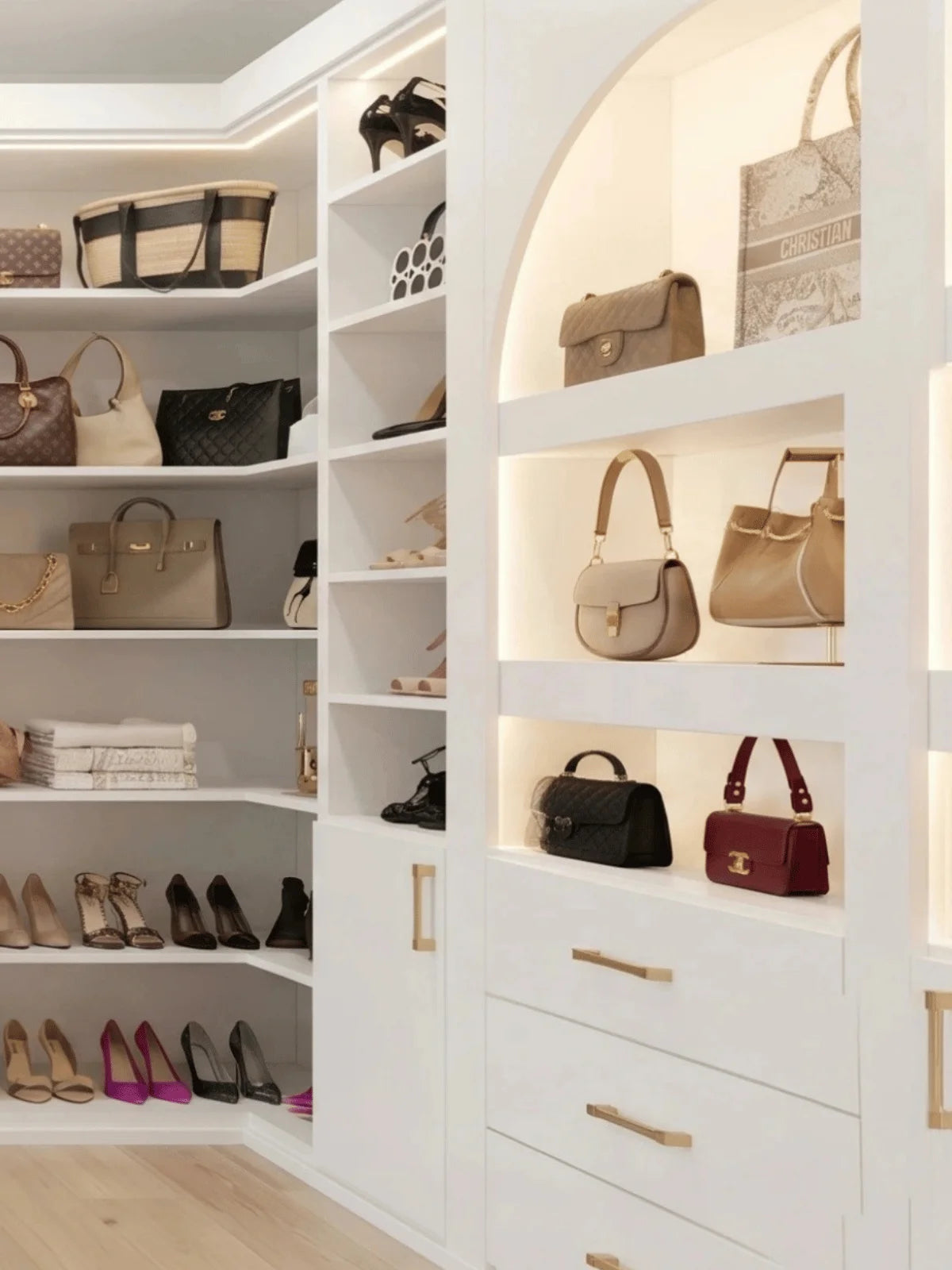 Custom walk-in closet Cumming GA by CWA Closets and Cabinets