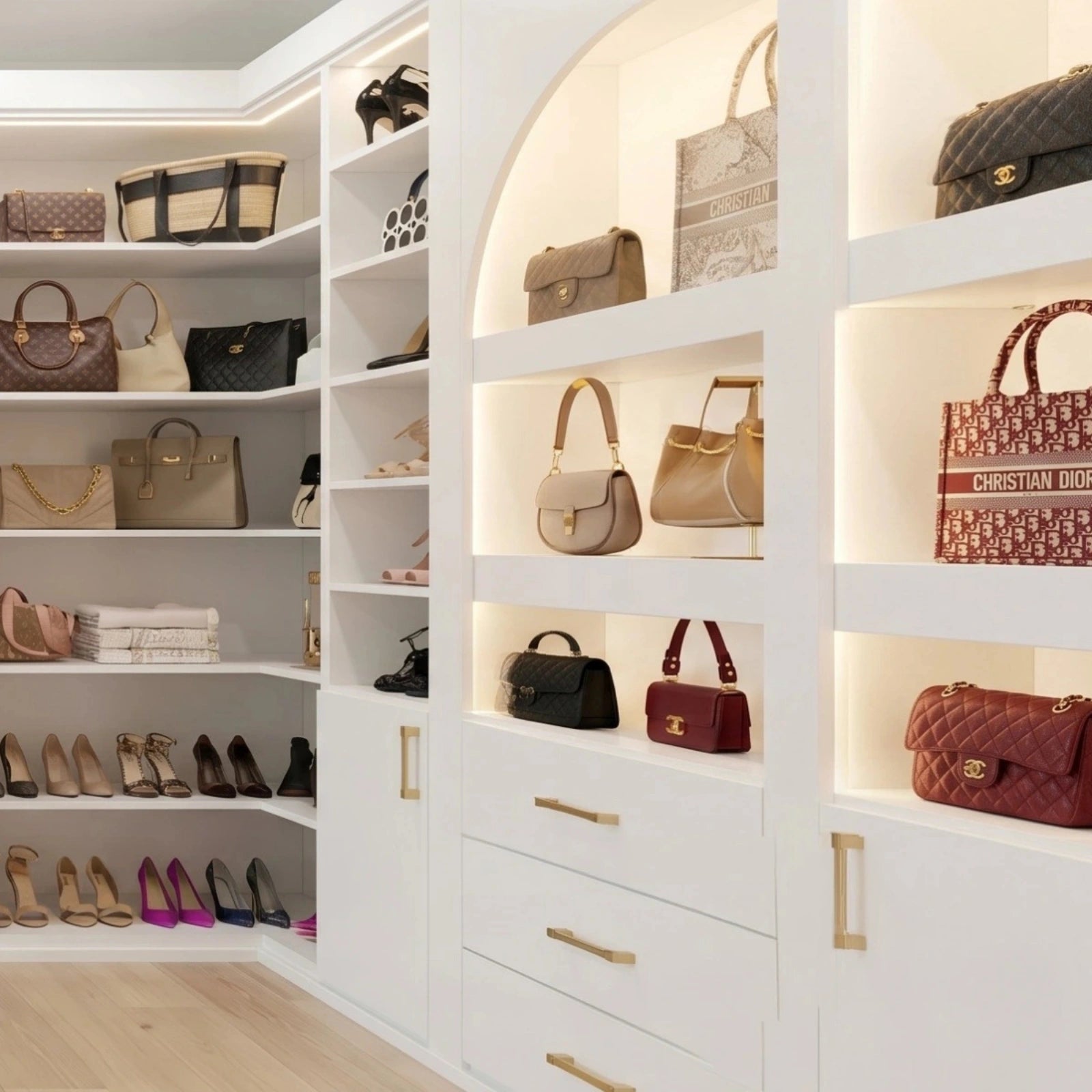 Custom walk-in closet Norcross GA by CWA Closets and Cabinets